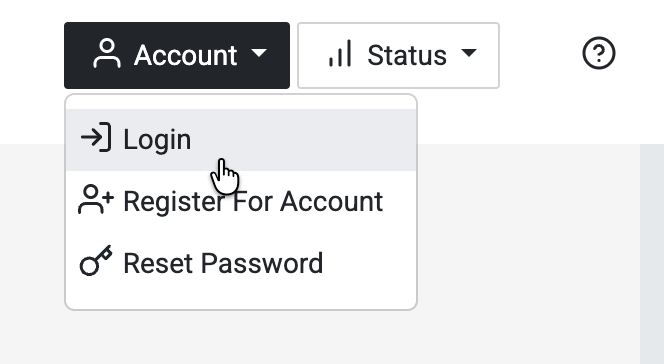 Account Menu