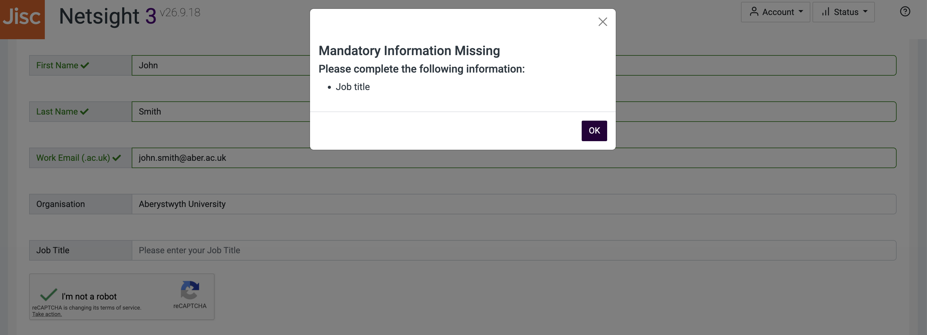 Missing Mandatory