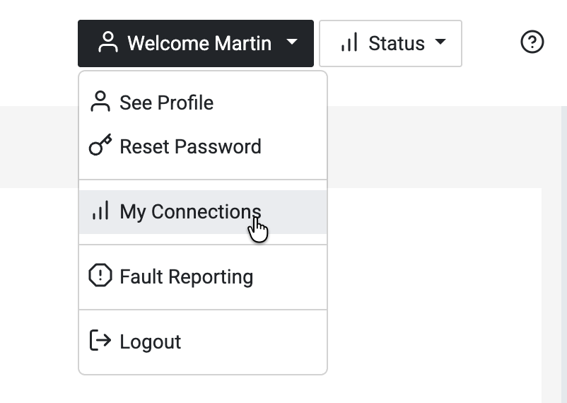 My Connections option