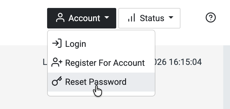 Password Reset option